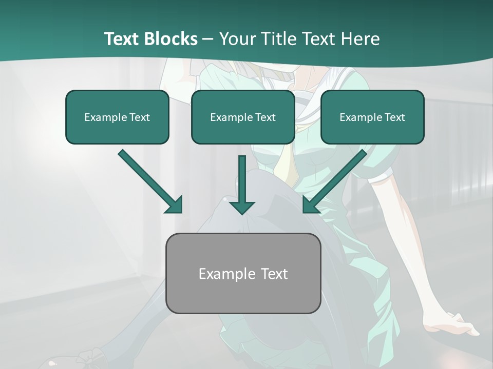 A Woman Sitting On The Ground In A Train Station PowerPoint Template
