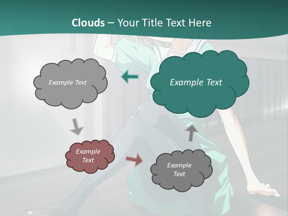 A Woman Sitting On The Ground In A Train Station PowerPoint Template