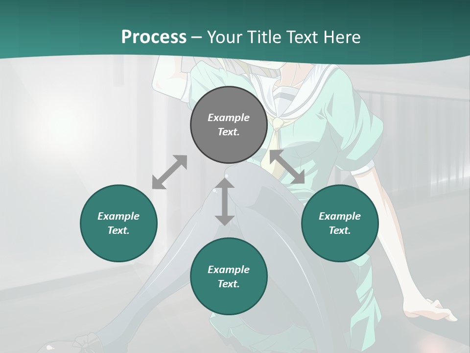 A Woman Sitting On The Ground In A Train Station PowerPoint Template