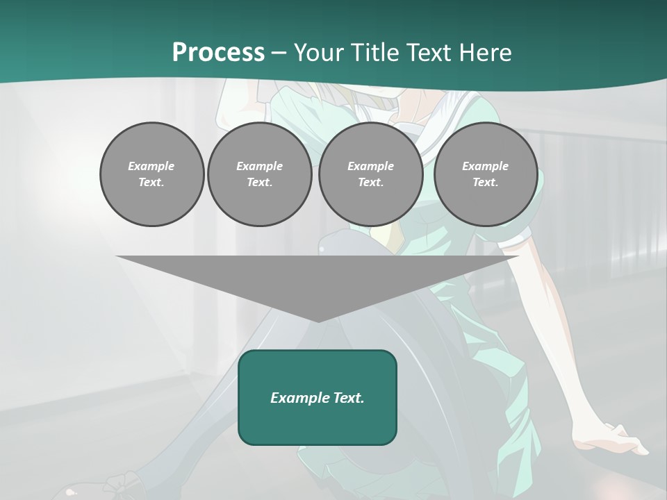 A Woman Sitting On The Ground In A Train Station PowerPoint Template