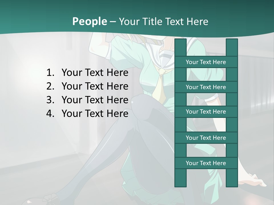 A Woman Sitting On The Ground In A Train Station PowerPoint Template