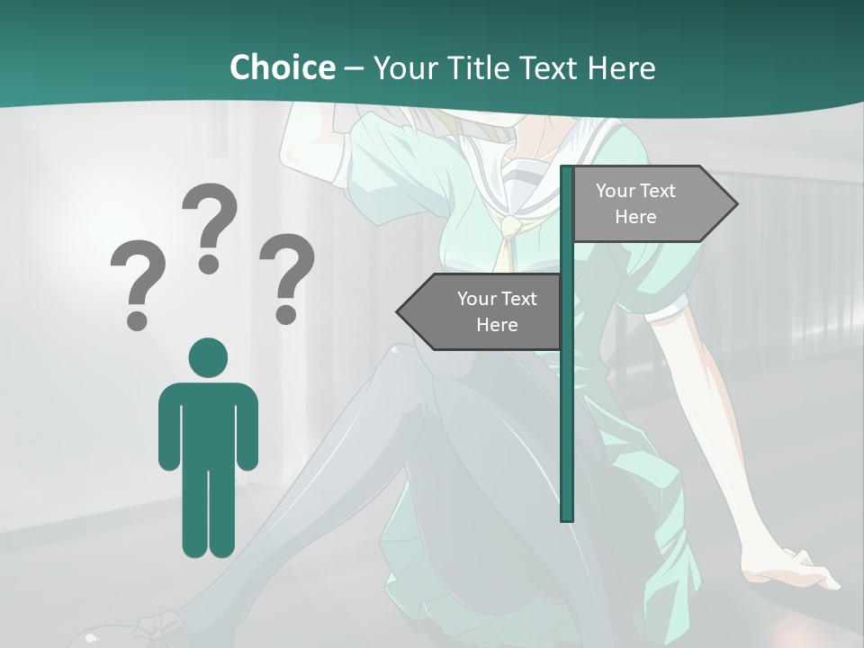 A Woman Sitting On The Ground In A Train Station PowerPoint Template