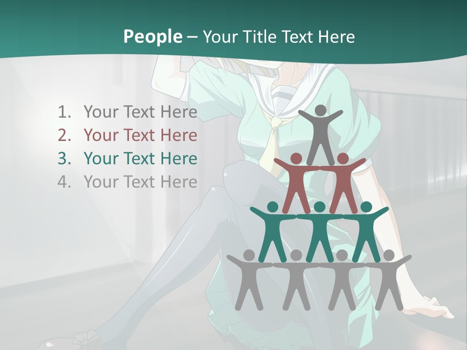 A Woman Sitting On The Ground In A Train Station PowerPoint Template