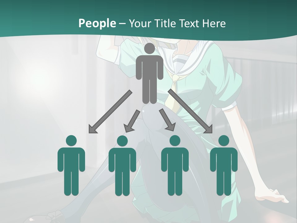 A Woman Sitting On The Ground In A Train Station PowerPoint Template