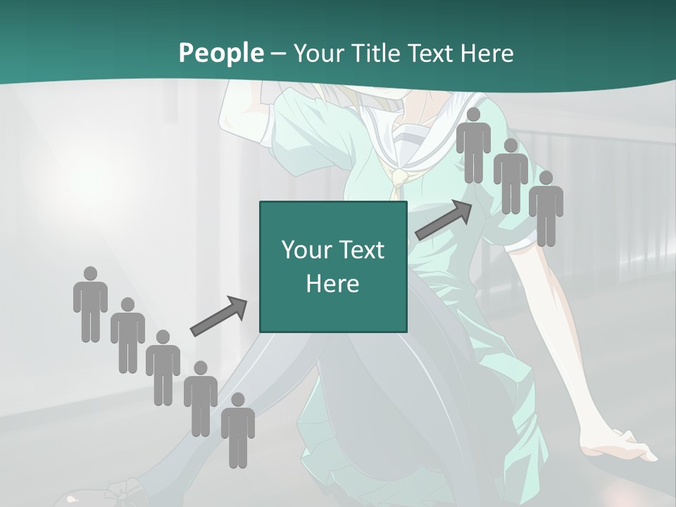 A Woman Sitting On The Ground In A Train Station PowerPoint Template