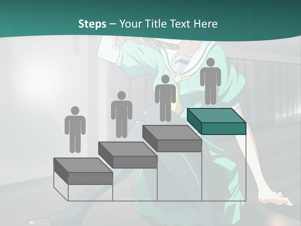 A Woman Sitting On The Ground In A Train Station PowerPoint Template