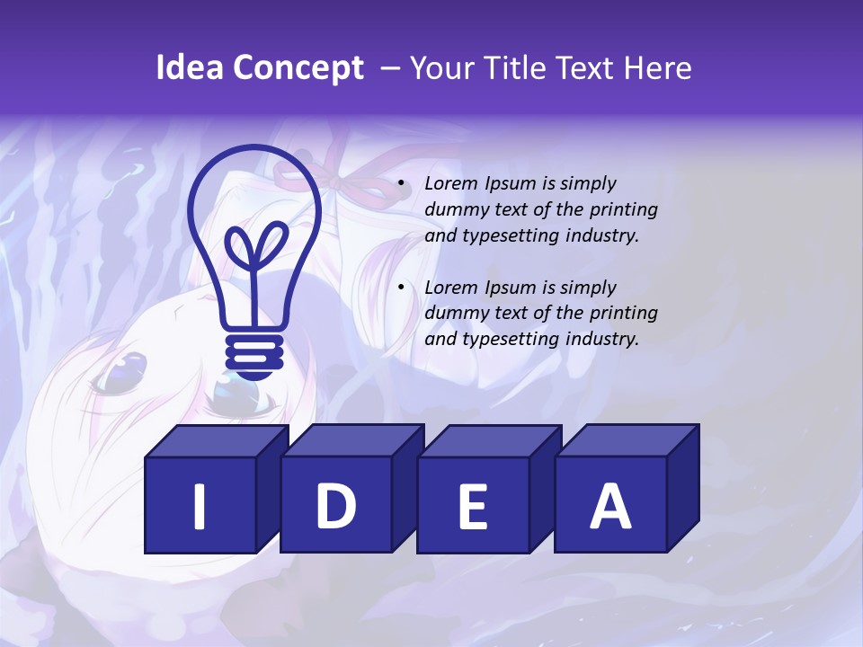 A Picture Of A Person In The Water With A Blue Background PowerPoint Template