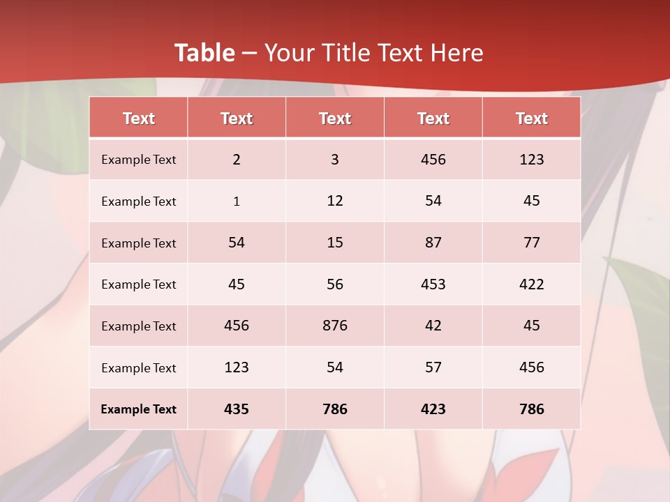 A Woman In A Bikini Is Standing In Front Of Leaves PowerPoint Template