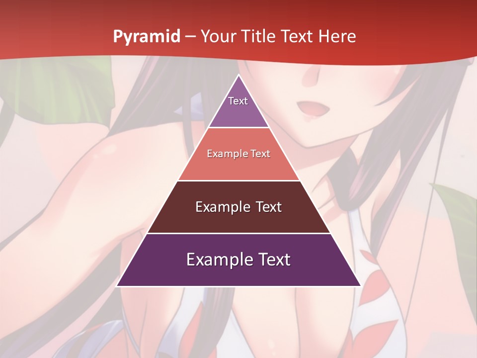 A Woman In A Bikini Is Standing In Front Of Leaves PowerPoint Template