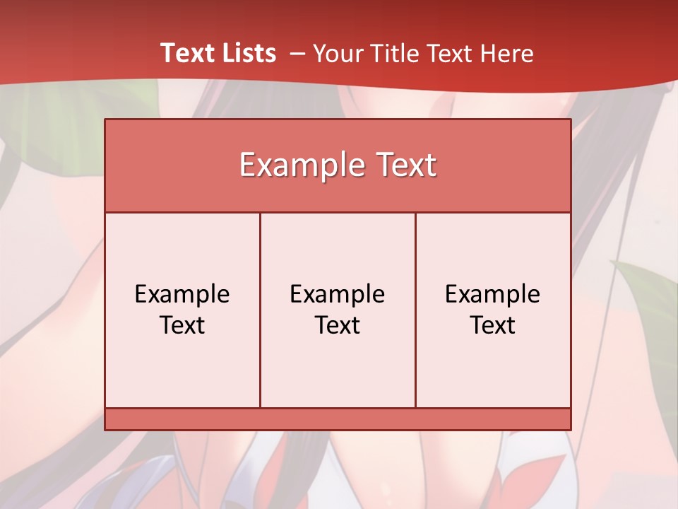 A Woman In A Bikini Is Standing In Front Of Leaves PowerPoint Template