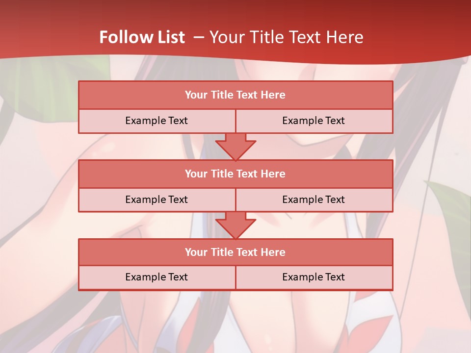 A Woman In A Bikini Is Standing In Front Of Leaves PowerPoint Template