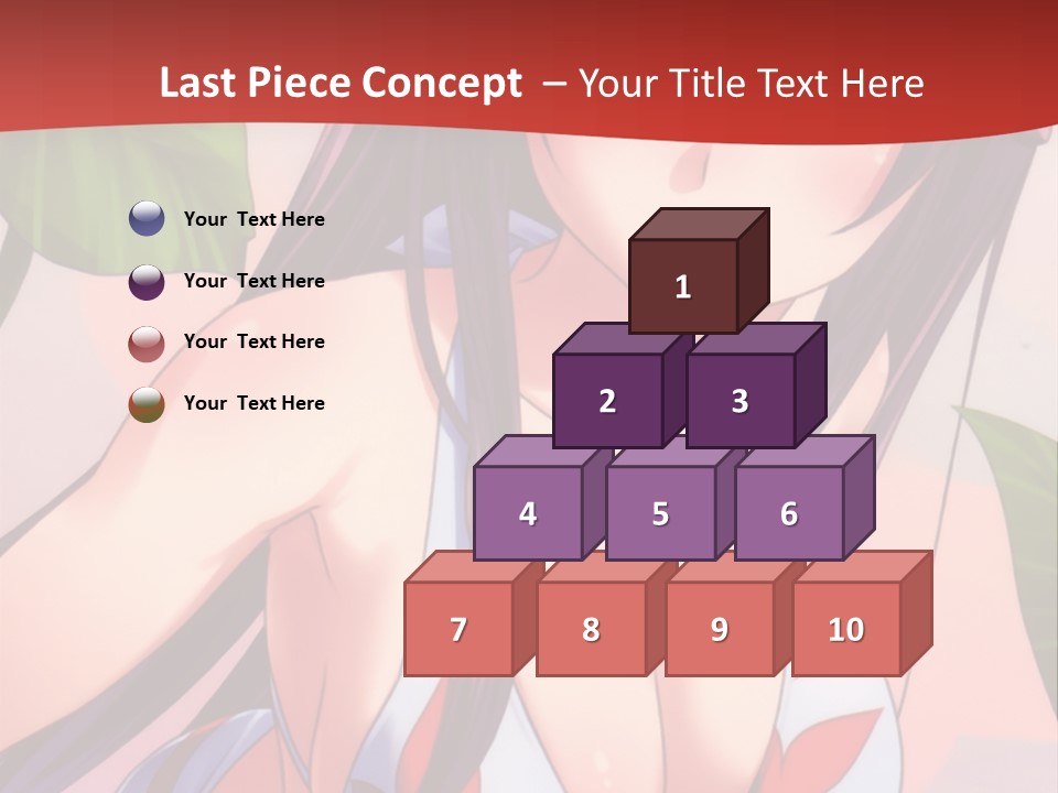 A Woman In A Bikini Is Standing In Front Of Leaves PowerPoint Template