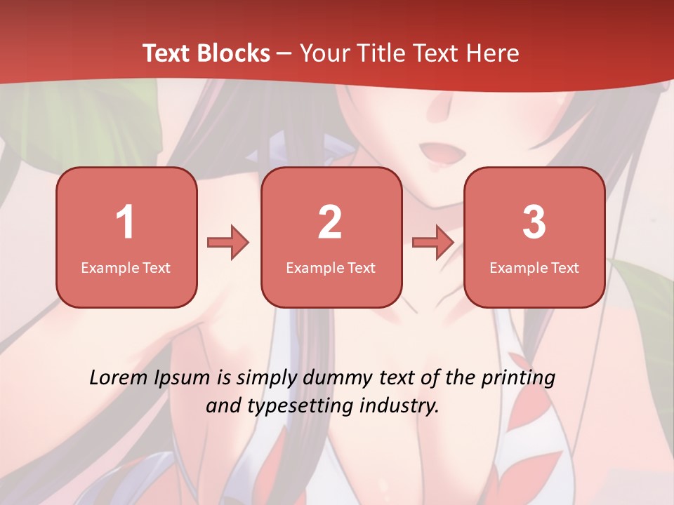 A Woman In A Bikini Is Standing In Front Of Leaves PowerPoint Template