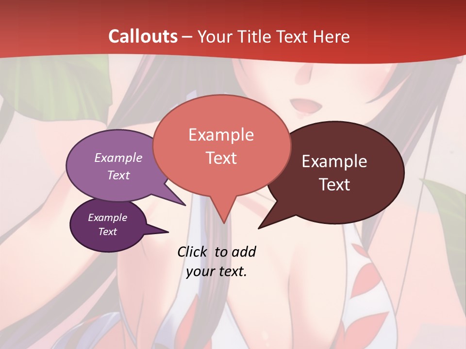 A Woman In A Bikini Is Standing In Front Of Leaves PowerPoint Template