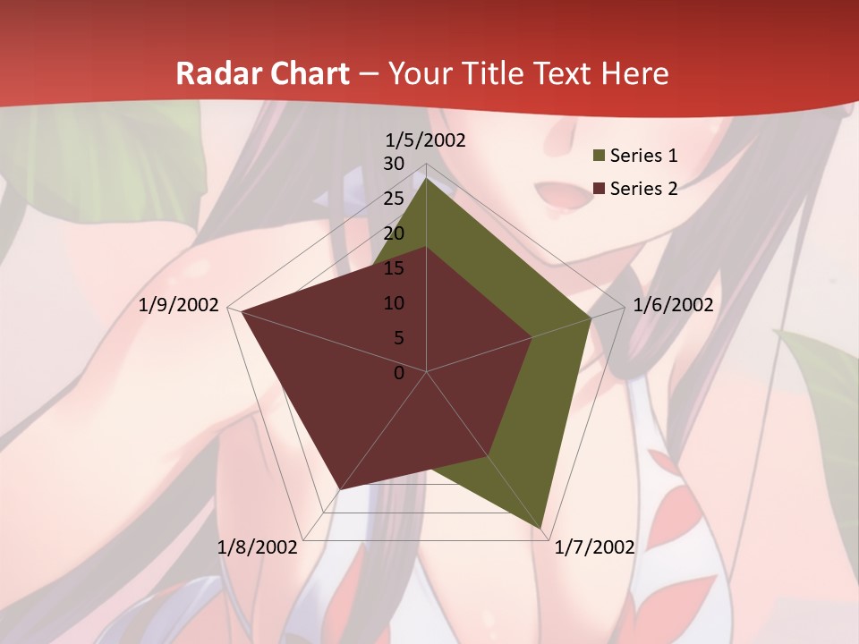 A Woman In A Bikini Is Standing In Front Of Leaves PowerPoint Template