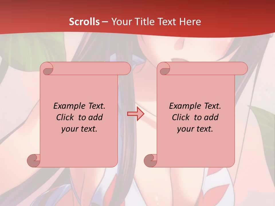 A Woman In A Bikini Is Standing In Front Of Leaves PowerPoint Template