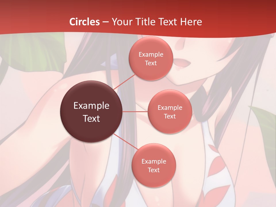 A Woman In A Bikini Is Standing In Front Of Leaves PowerPoint Template