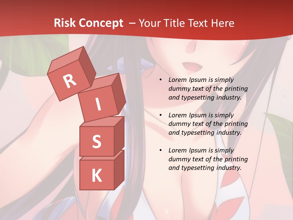 A Woman In A Bikini Is Standing In Front Of Leaves PowerPoint Template