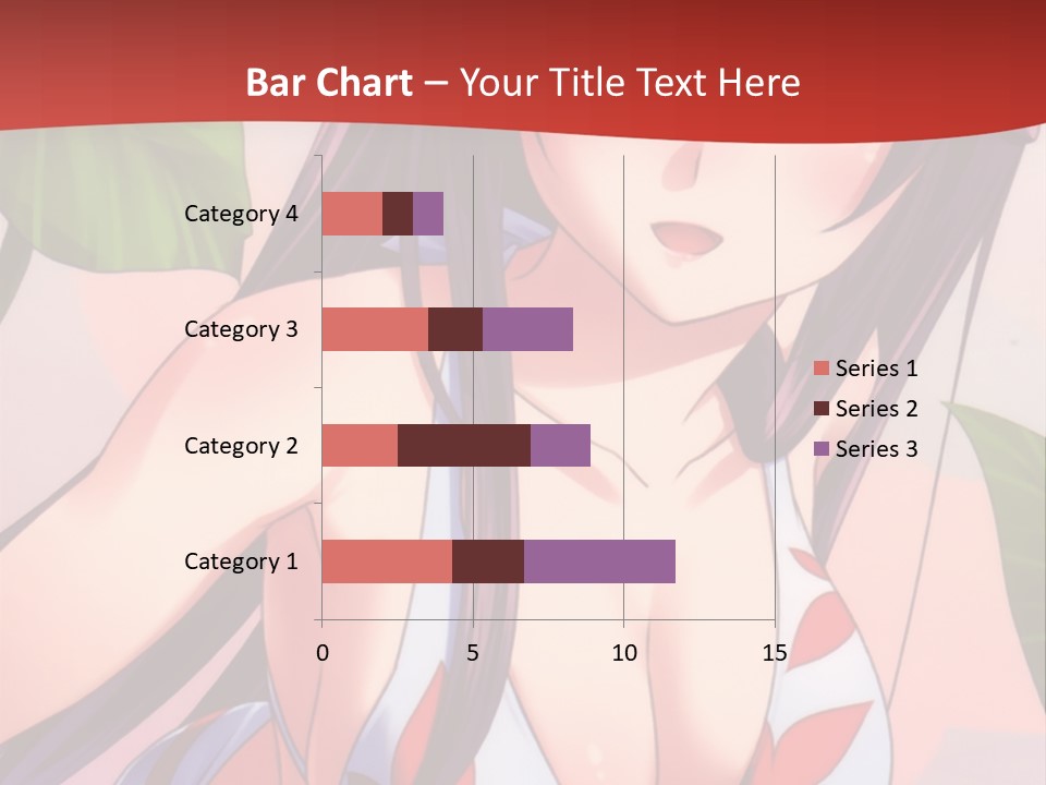 A Woman In A Bikini Is Standing In Front Of Leaves PowerPoint Template