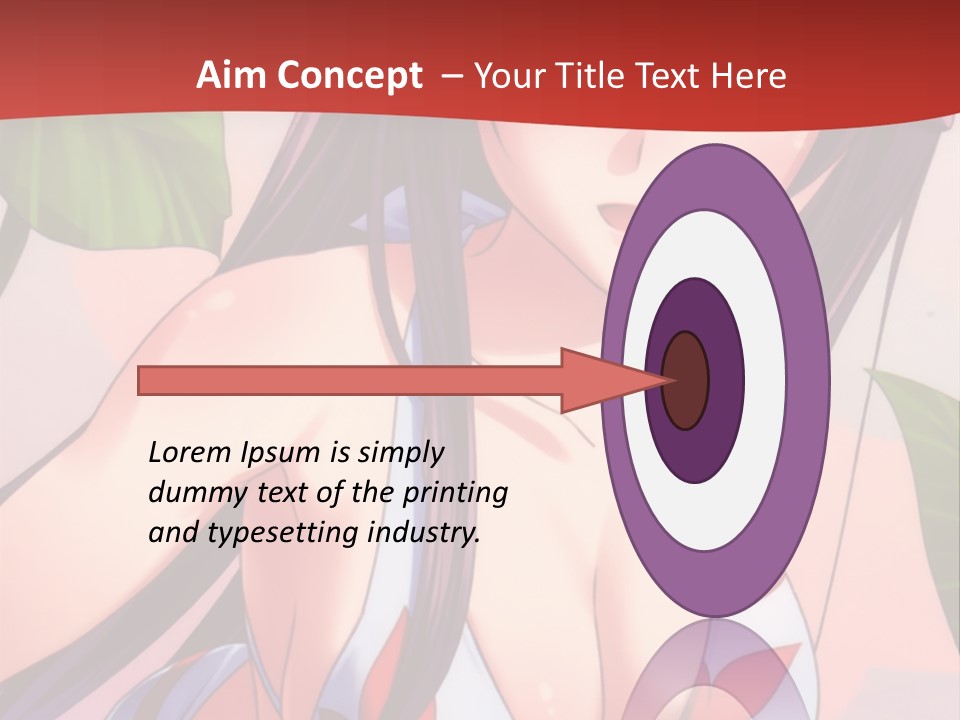 A Woman In A Bikini Is Standing In Front Of Leaves PowerPoint Template