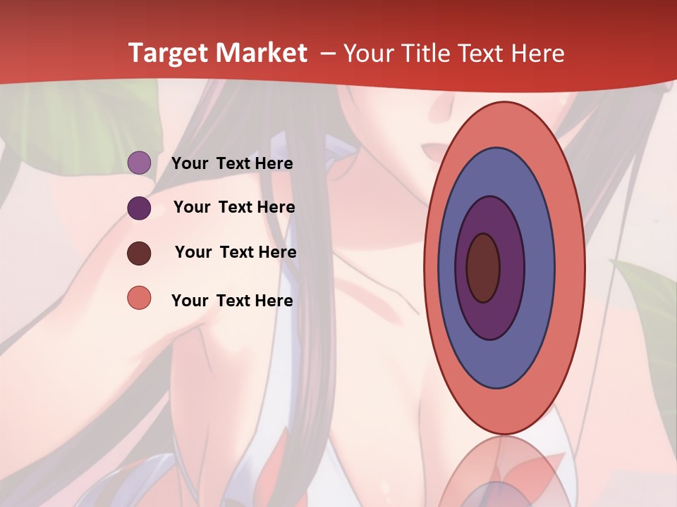 A Woman In A Bikini Is Standing In Front Of Leaves PowerPoint Template