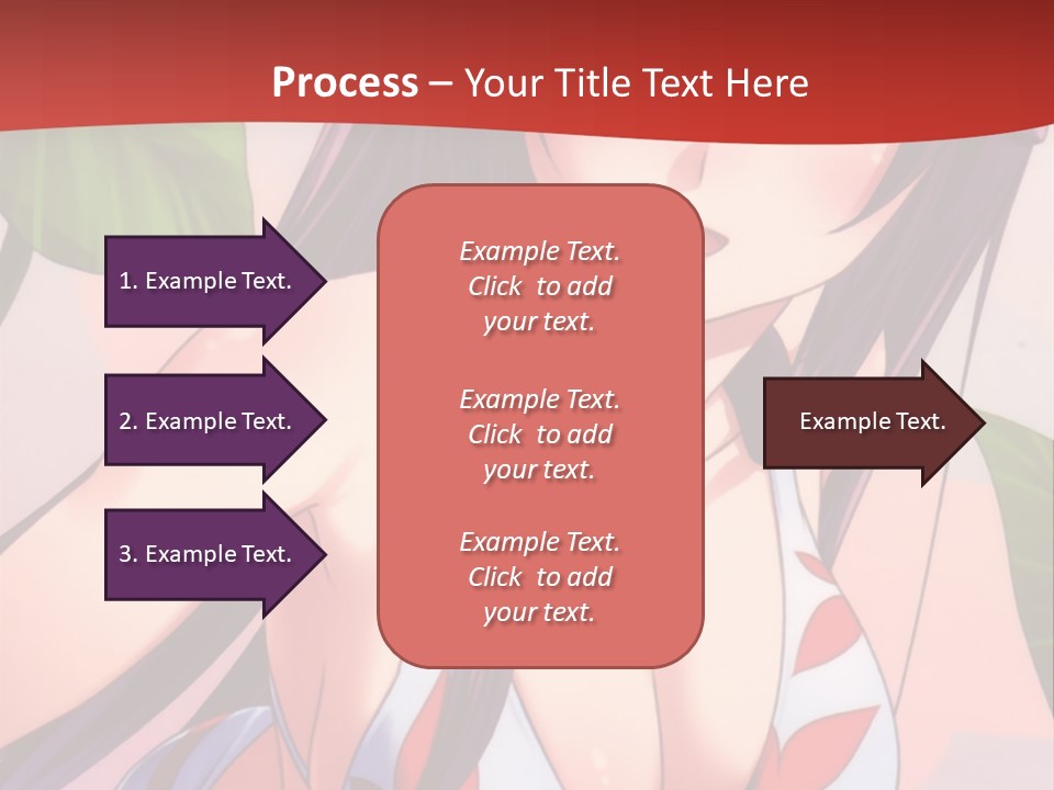A Woman In A Bikini Is Standing In Front Of Leaves PowerPoint Template