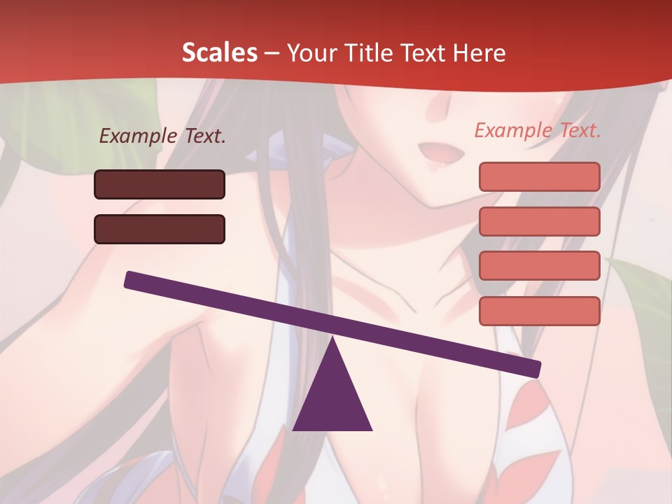 A Woman In A Bikini Is Standing In Front Of Leaves PowerPoint Template