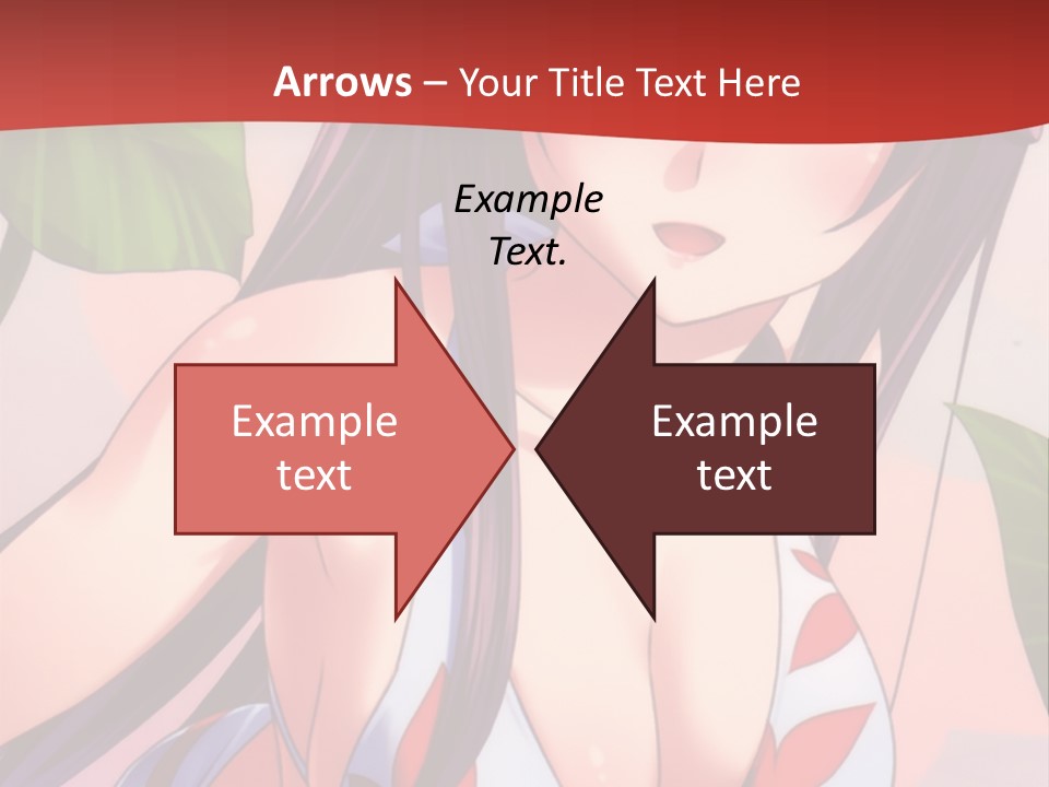 A Woman In A Bikini Is Standing In Front Of Leaves PowerPoint Template