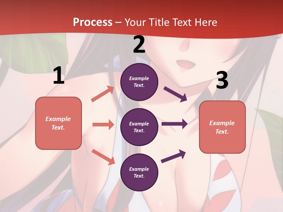 A Woman In A Bikini Is Standing In Front Of Leaves PowerPoint Template