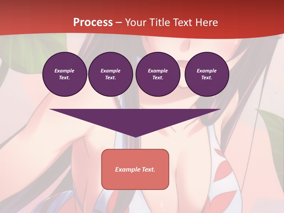 A Woman In A Bikini Is Standing In Front Of Leaves PowerPoint Template