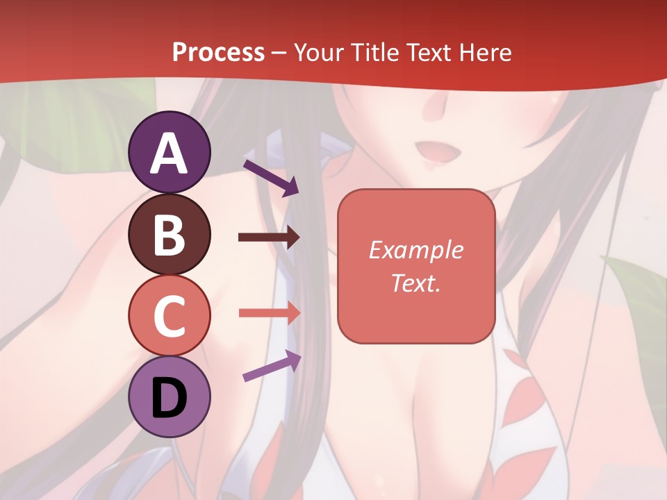 A Woman In A Bikini Is Standing In Front Of Leaves PowerPoint Template