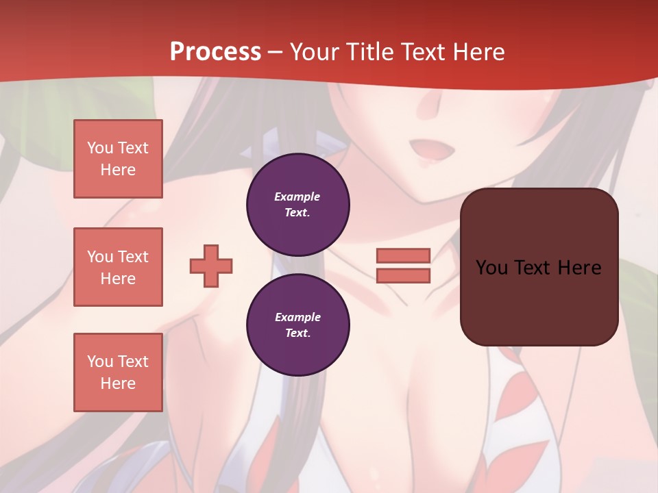 A Woman In A Bikini Is Standing In Front Of Leaves PowerPoint Template