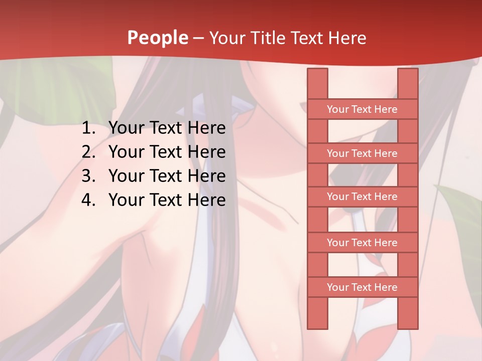 A Woman In A Bikini Is Standing In Front Of Leaves PowerPoint Template