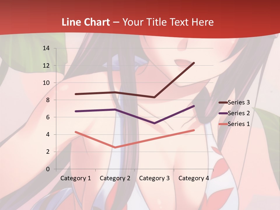 A Woman In A Bikini Is Standing In Front Of Leaves PowerPoint Template