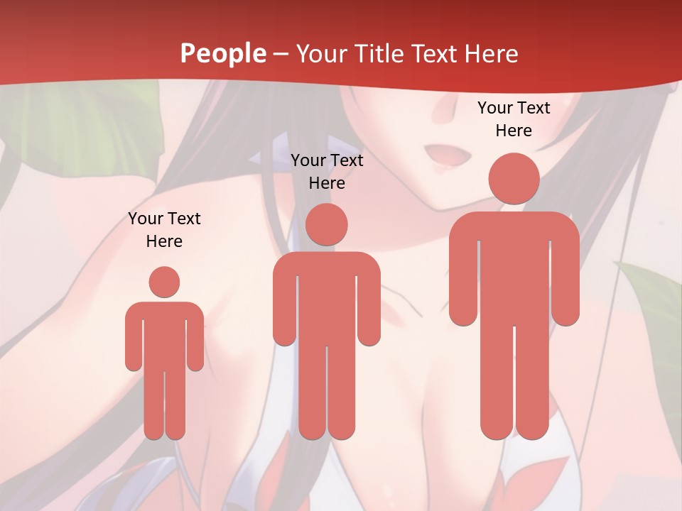 A Woman In A Bikini Is Standing In Front Of Leaves PowerPoint Template