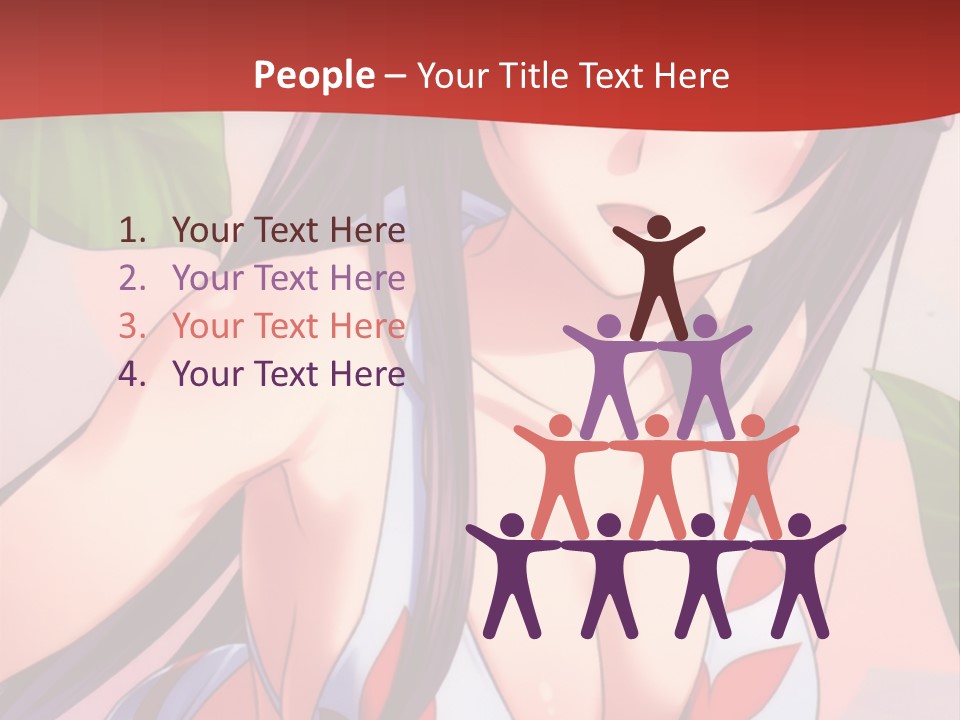 A Woman In A Bikini Is Standing In Front Of Leaves PowerPoint Template