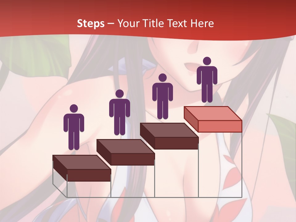 A Woman In A Bikini Is Standing In Front Of Leaves PowerPoint Template