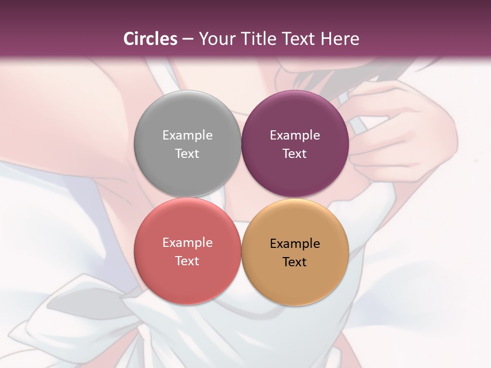 A Woman In A White Dress With A Purple Background PowerPoint Template