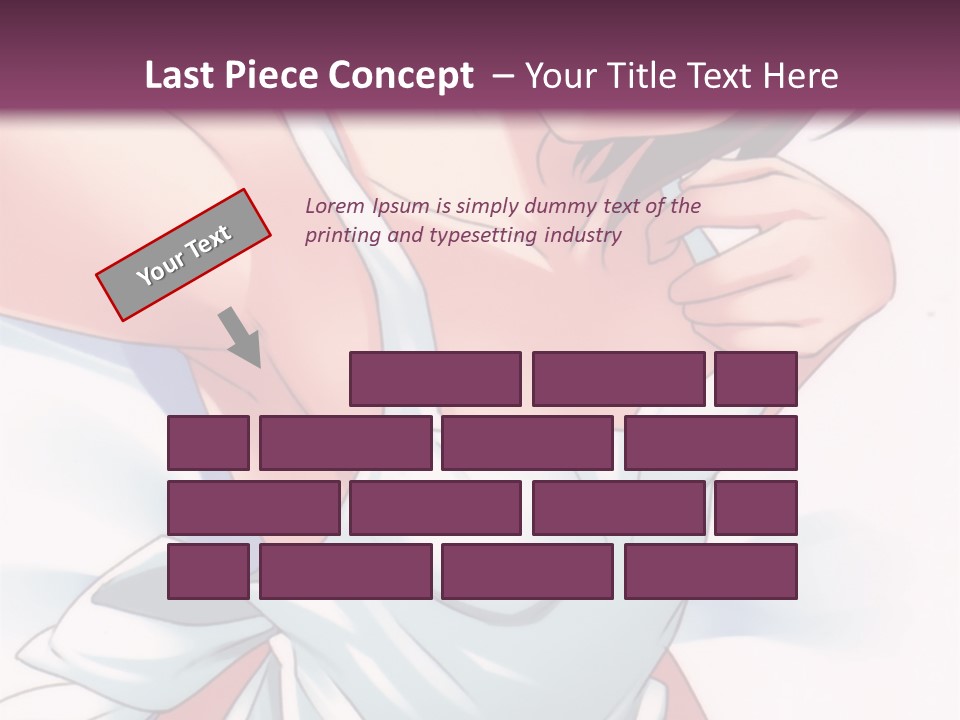 A Woman In A White Dress With A Purple Background PowerPoint Template