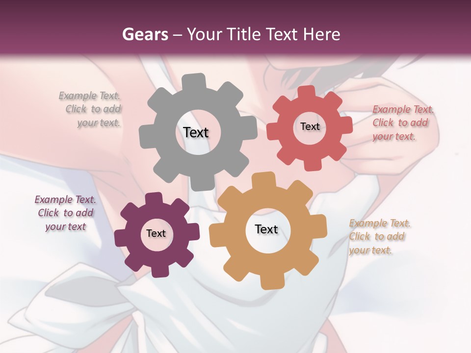 A Woman In A White Dress With A Purple Background PowerPoint Template