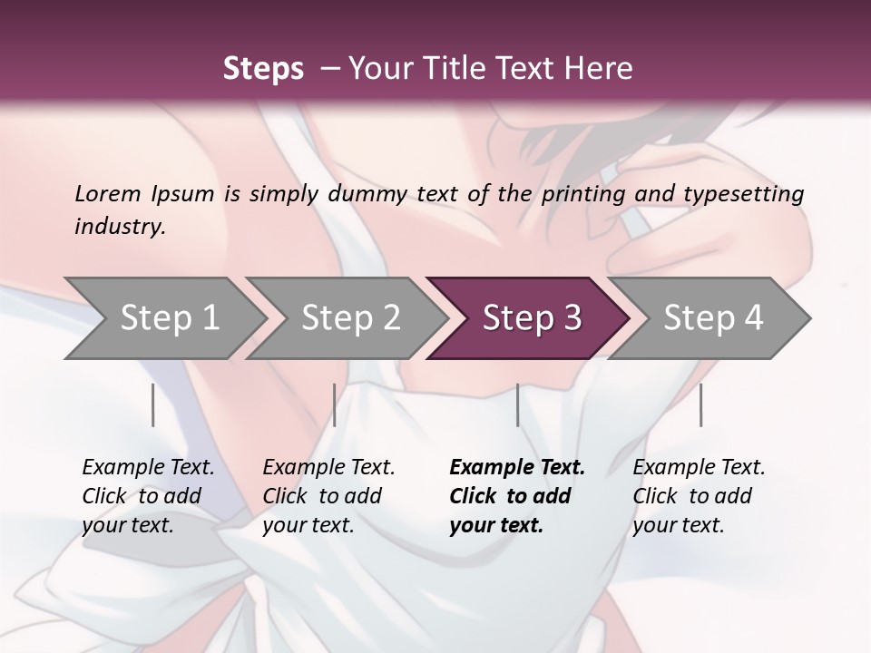 A Woman In A White Dress With A Purple Background PowerPoint Template