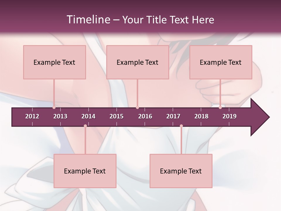 A Woman In A White Dress With A Purple Background PowerPoint Template