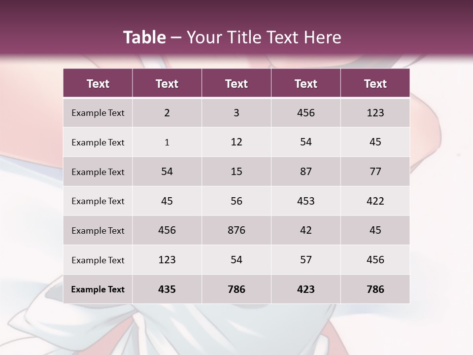 A Woman In A White Dress With A Purple Background PowerPoint Template