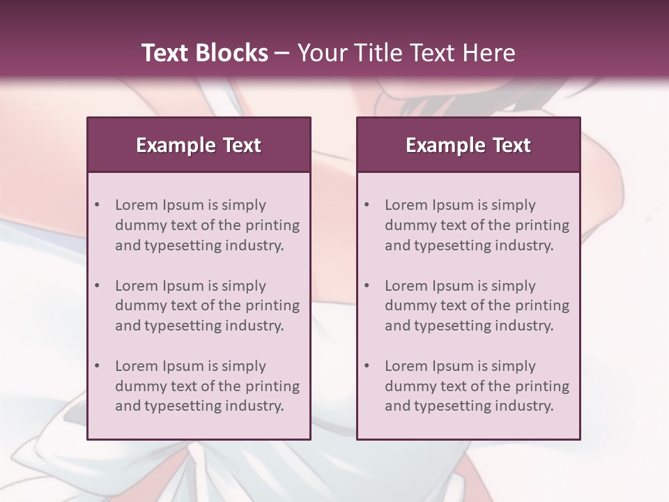 A Woman In A White Dress With A Purple Background PowerPoint Template