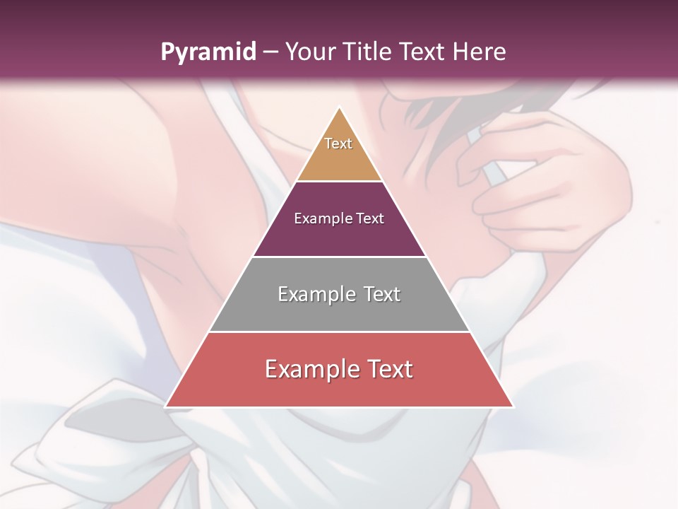 A Woman In A White Dress With A Purple Background PowerPoint Template