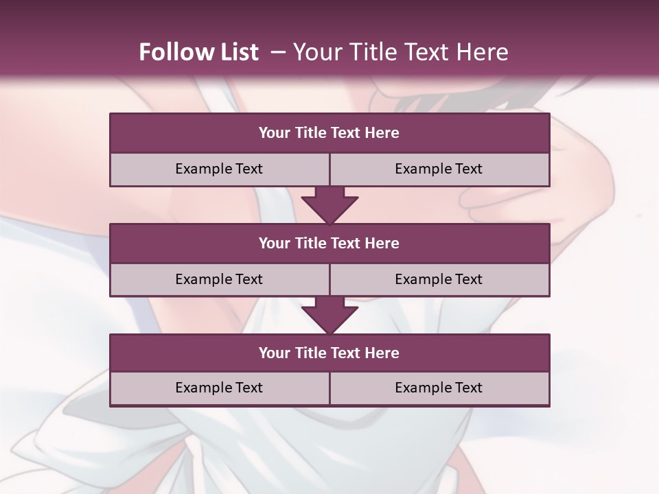 A Woman In A White Dress With A Purple Background PowerPoint Template