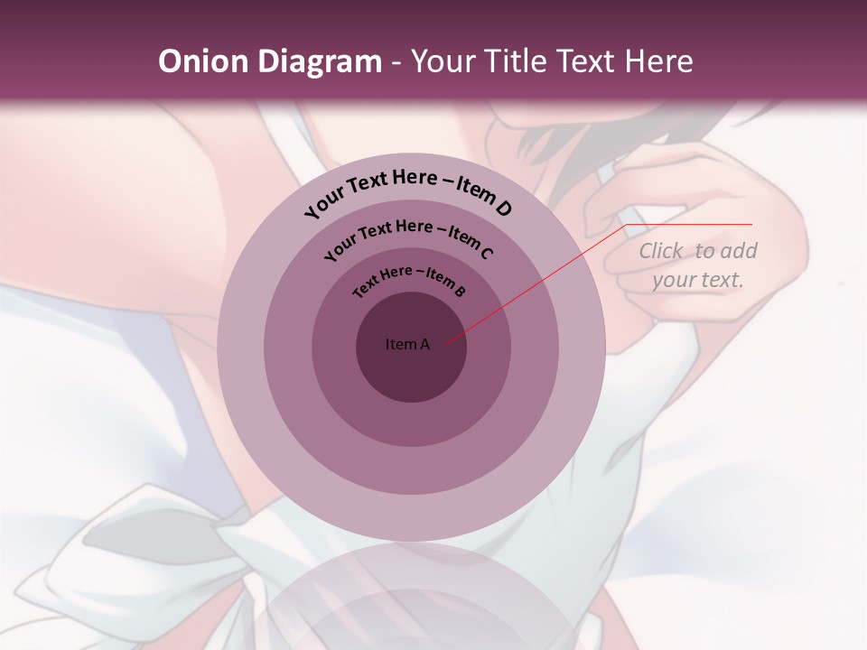 A Woman In A White Dress With A Purple Background PowerPoint Template