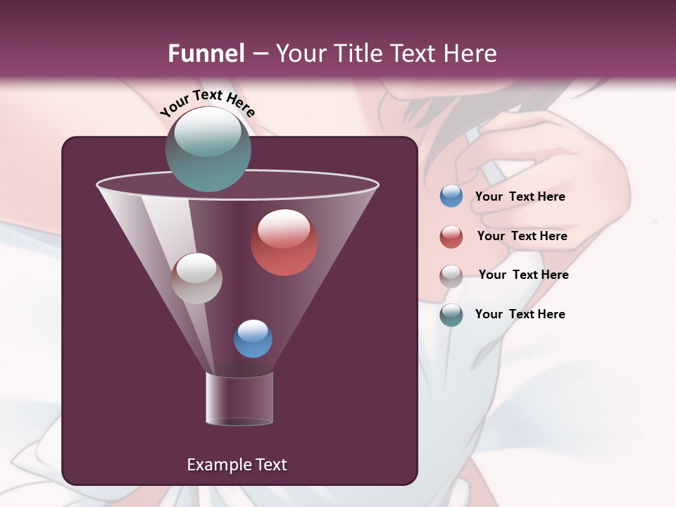 A Woman In A White Dress With A Purple Background PowerPoint Template