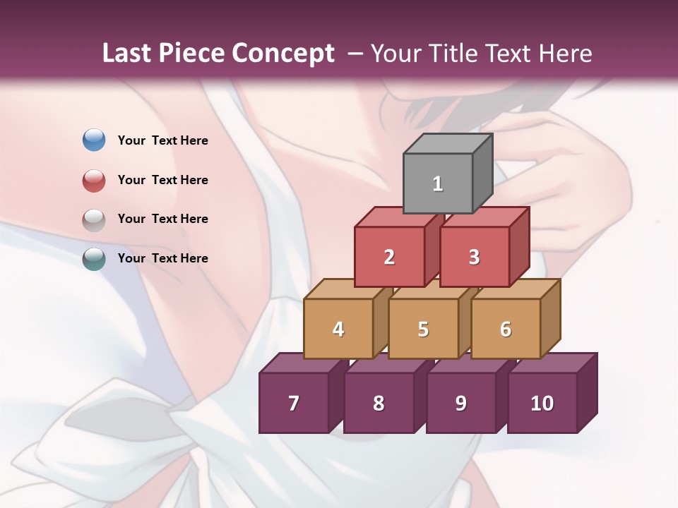 A Woman In A White Dress With A Purple Background PowerPoint Template