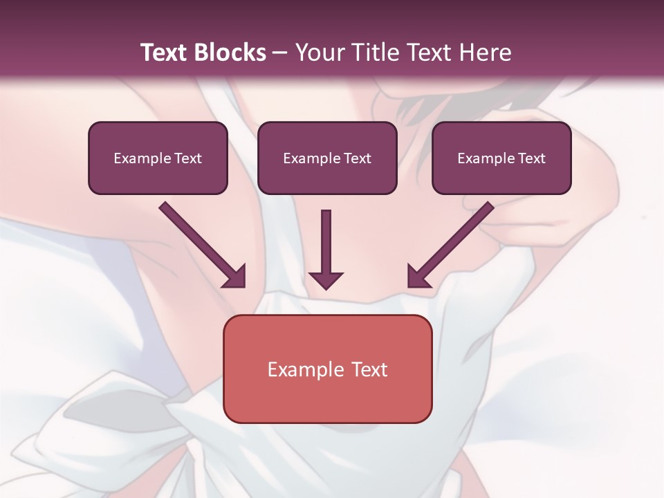 A Woman In A White Dress With A Purple Background PowerPoint Template